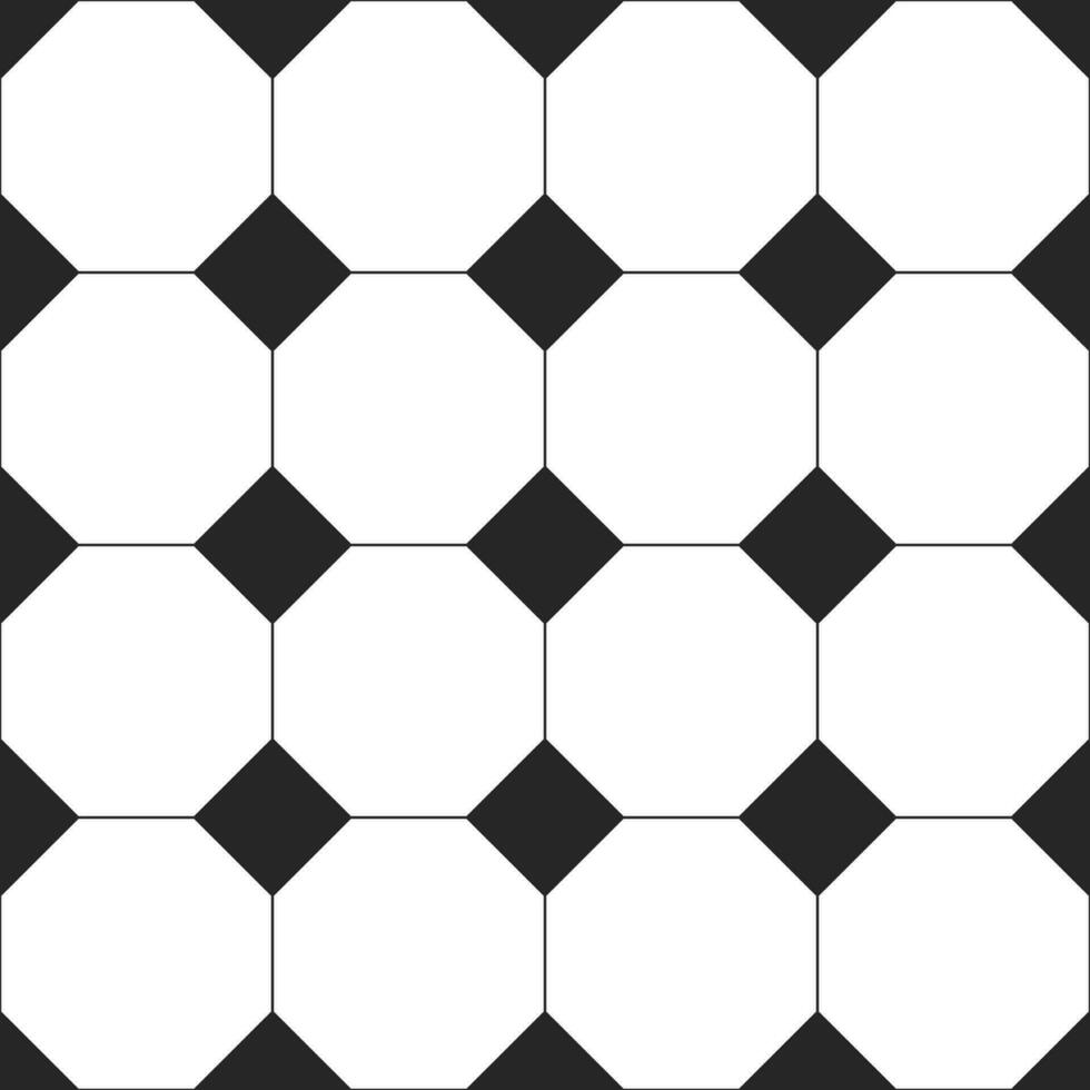 naadloos plein en achthoek patroon, naadloos meetkundig tegel patroon, keuken kamer vloer, bad kamer muur. vector illustratie