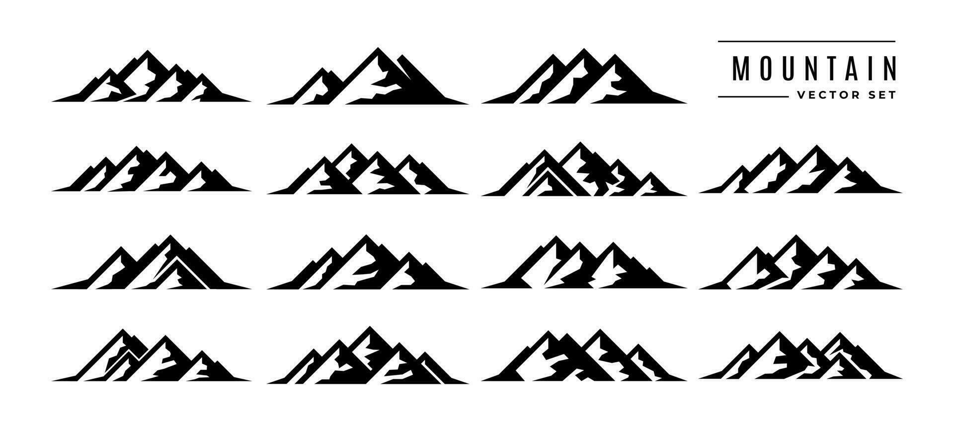 verzameling van gemakkelijk abstract berg top logo icoon ontwerp vector