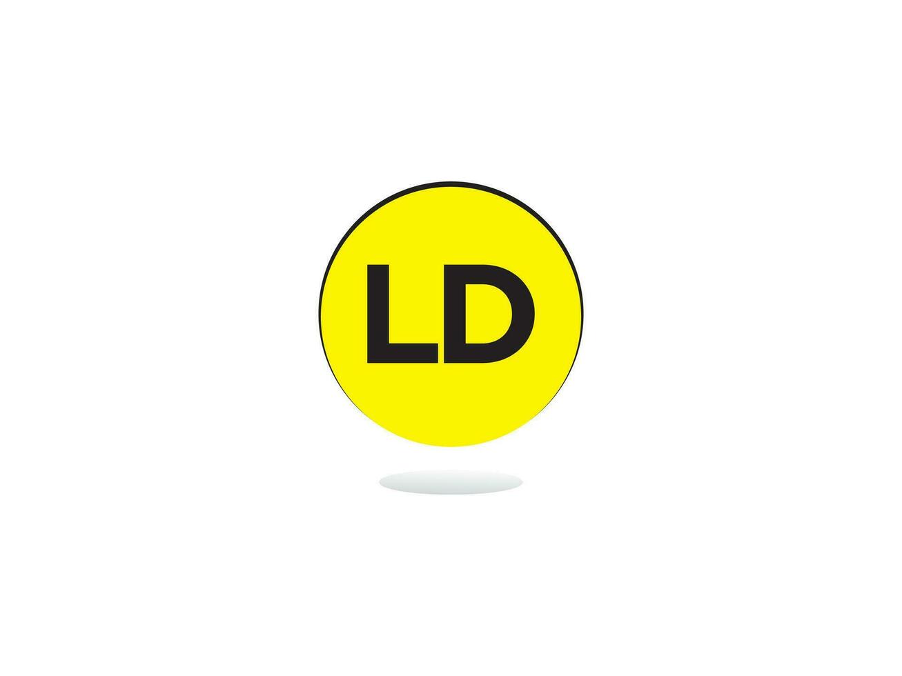 modern ld logo brief vector beeld ontwerp voor u