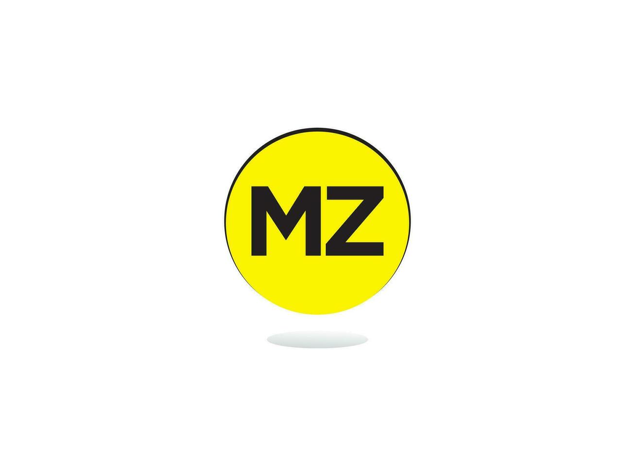 minimaal mz logo icoon, creatief mz logo brief ontwerp voor bedrijf vector