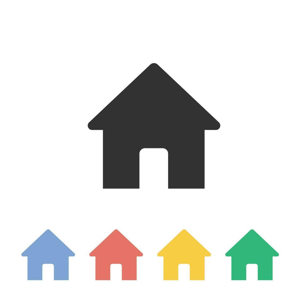 huis icoon reeks Aan wit achtergrond. vector illustratie.