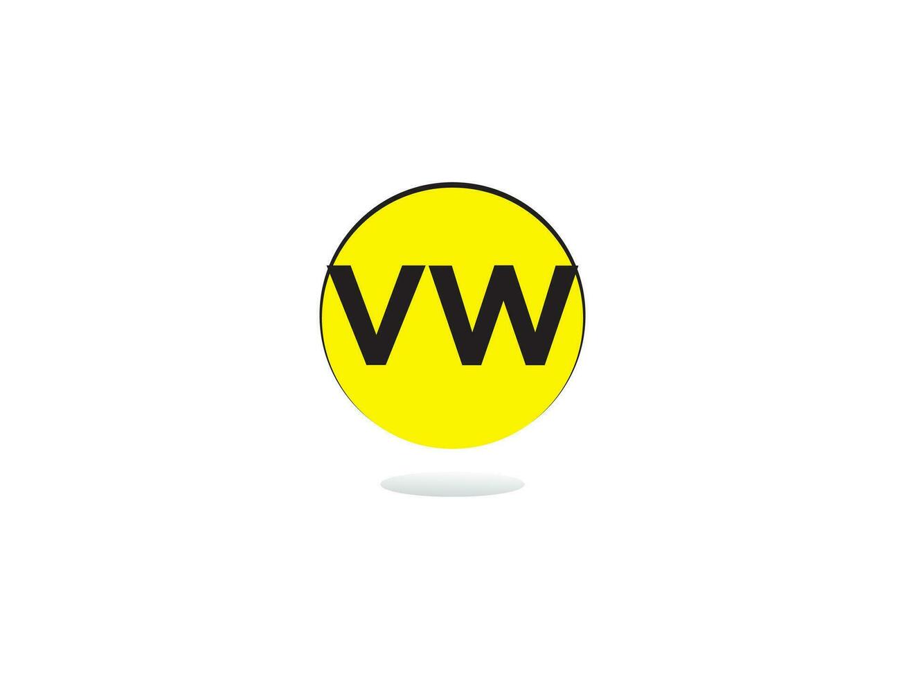 monogram vw bedrijf logo icoon, eerste vw wv logo brief vector voor u