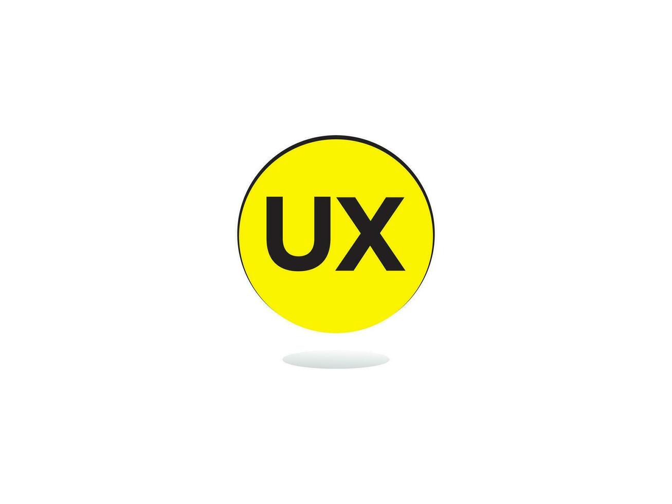 abstract luxe ux logo icoon, creatief eerste ux bedrijf logo icoon ontwerp vector