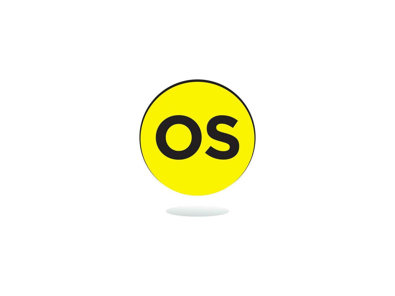 alfabet os logo afbeelding, minimalistische os eerste cirkel logo vector