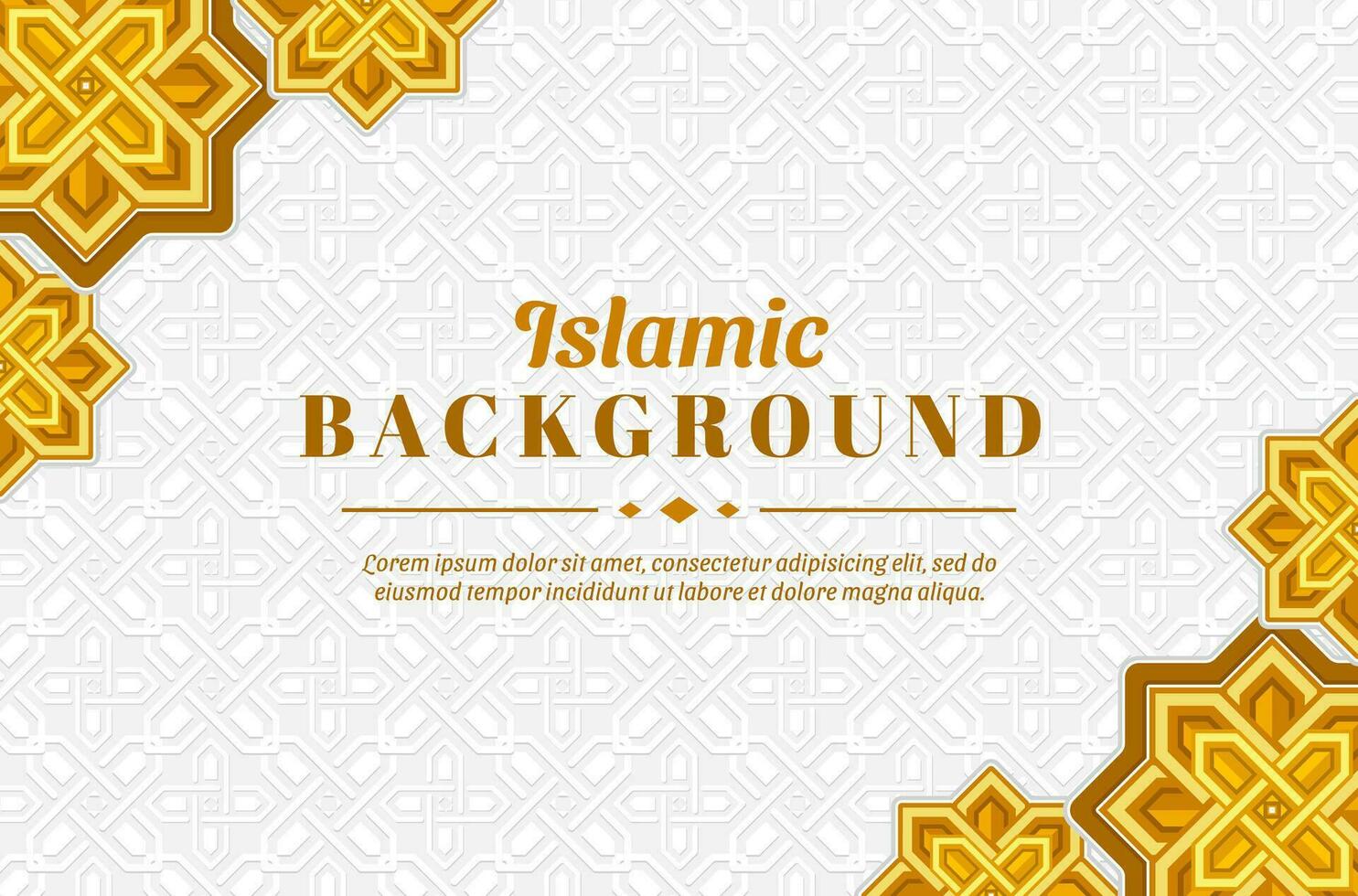 Islamitisch goud ornament banier achtergrond vector