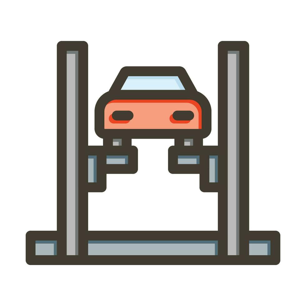 auto liftvector dik lijn gevulde kleuren icoon voor persoonlijk en reclame gebruiken. vector