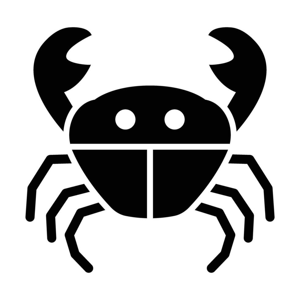 krab vector glyph icoon voor persoonlijk en reclame gebruiken.