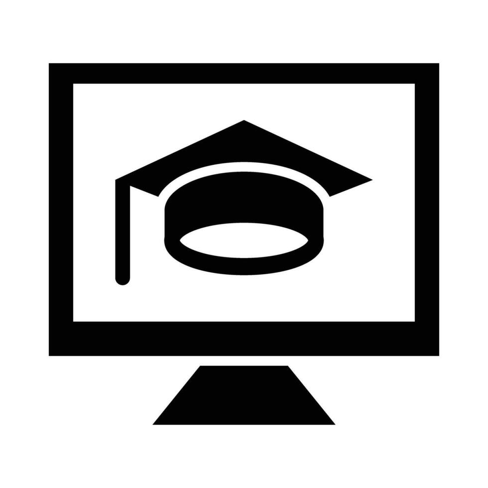 online Cursus vector glyph icoon voor persoonlijk en reclame gebruiken.