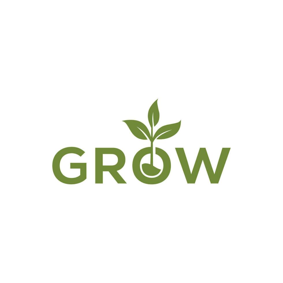 boom groei logo. natuur toenemen logo ontwerp inspiratie. zaailing icoon vector illustratie