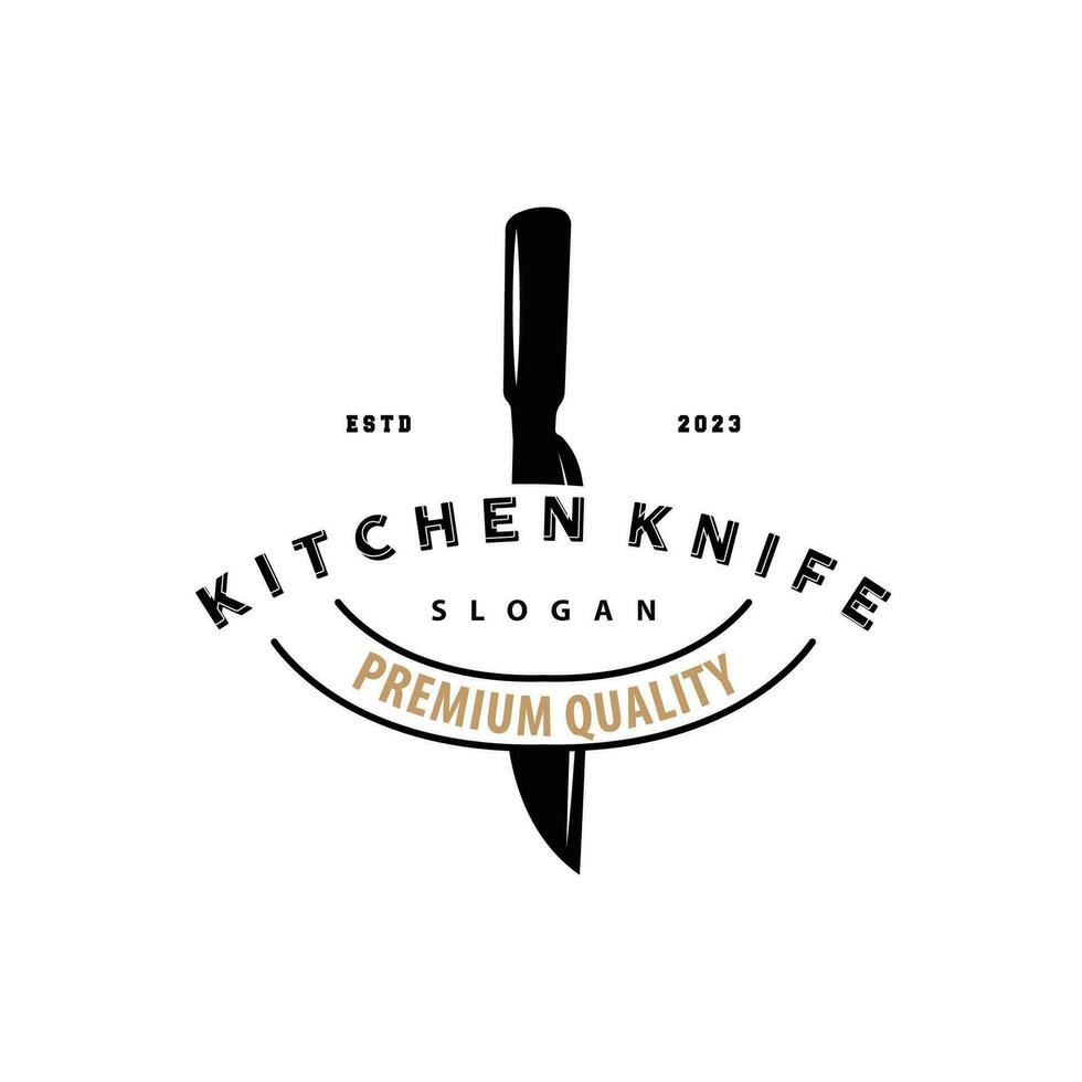 keuken mes logo, chef mes logo vector ontwerp illustratie sjabloon