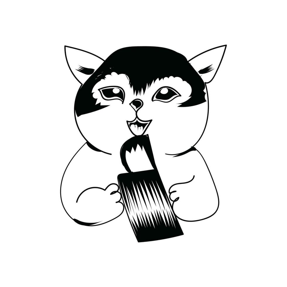 schattige kat vector illustratie ontwerp