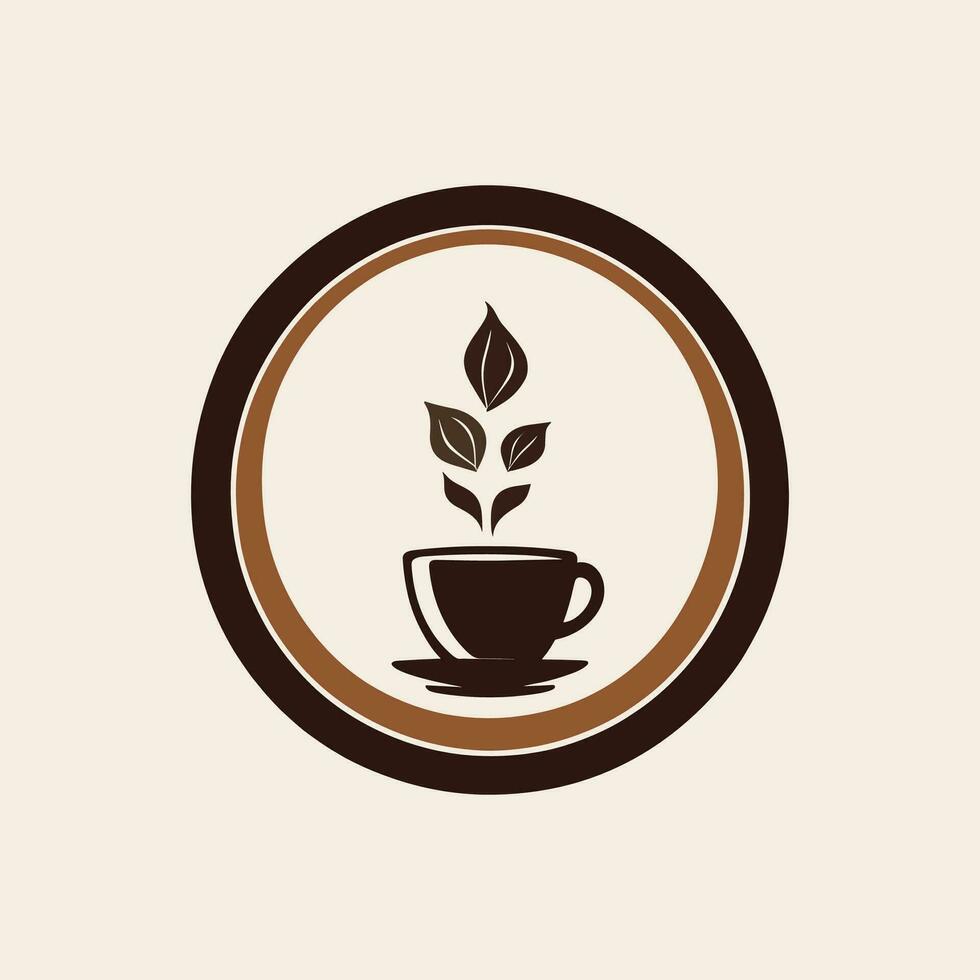 koffie kop vector logo ontwerp sjabloon. premie koffie winkel logo