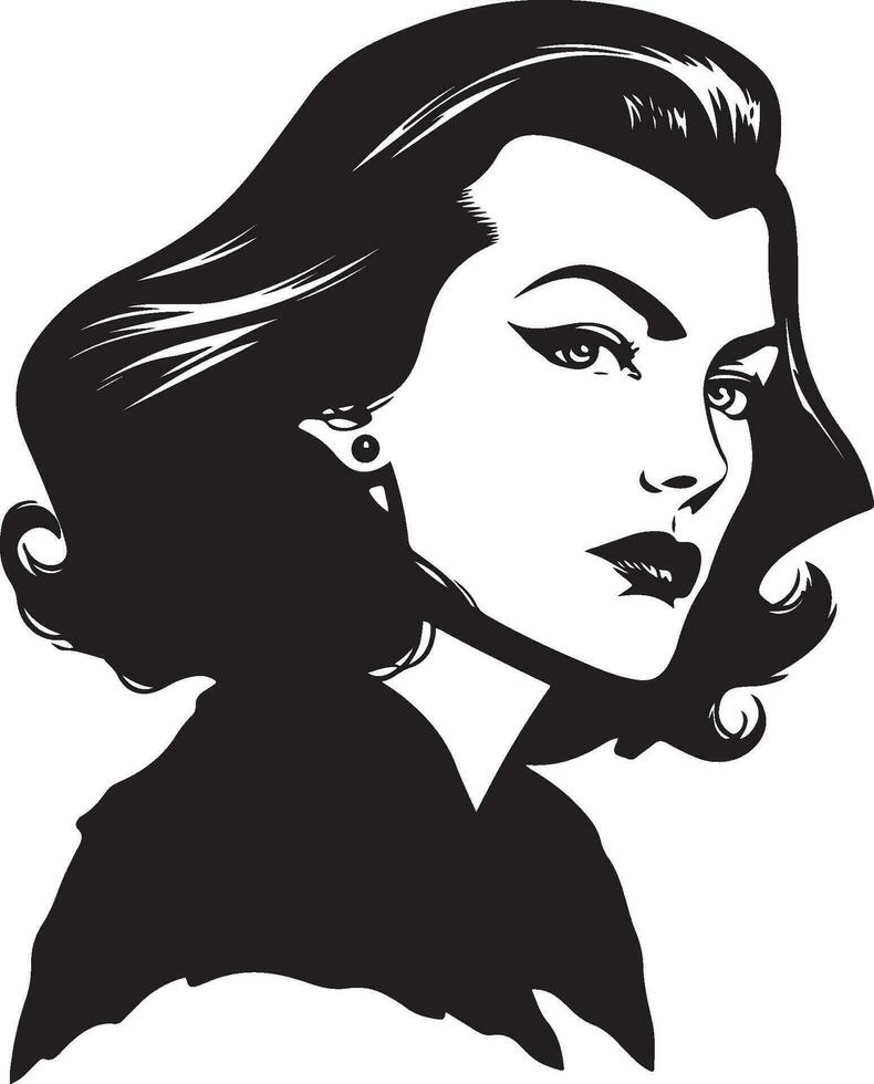 mooi vampier Victoria silhouet illustratie vector