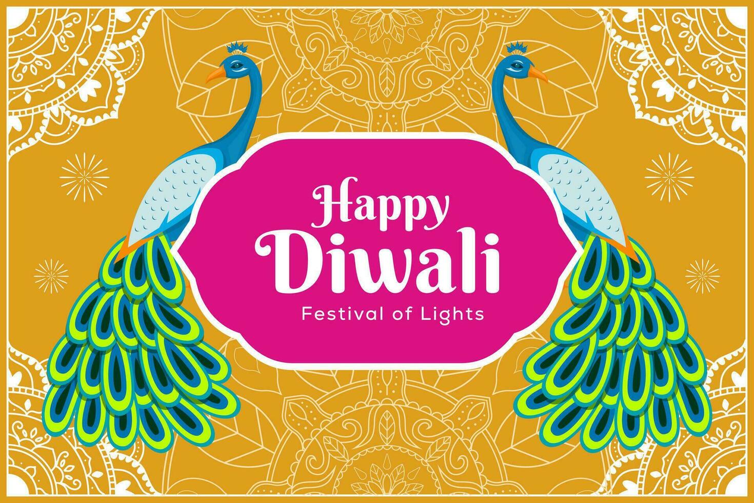 vlak ontwerp gelukkig diwali festival van licht achtergrond illustratie vector