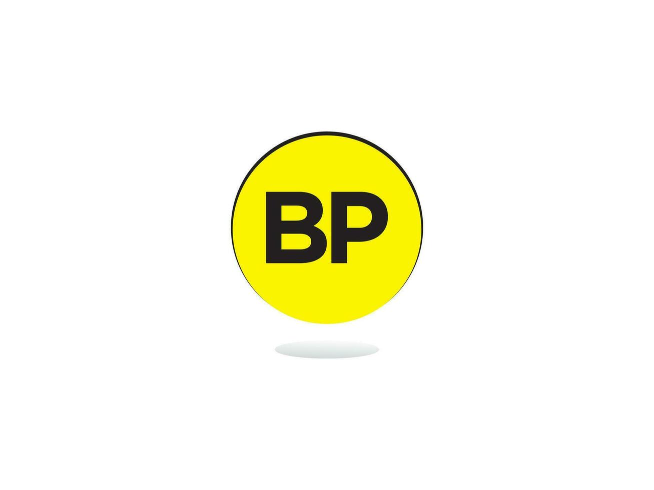 minimalistische bp brief logo, kleurrijk bp bedrijf logo icoon vector kunst