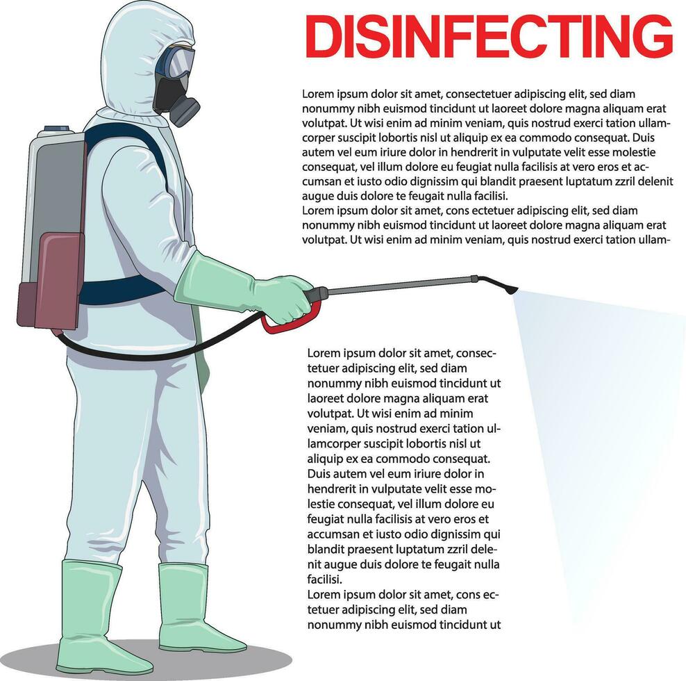 illustratie van virus desinfecteren vector