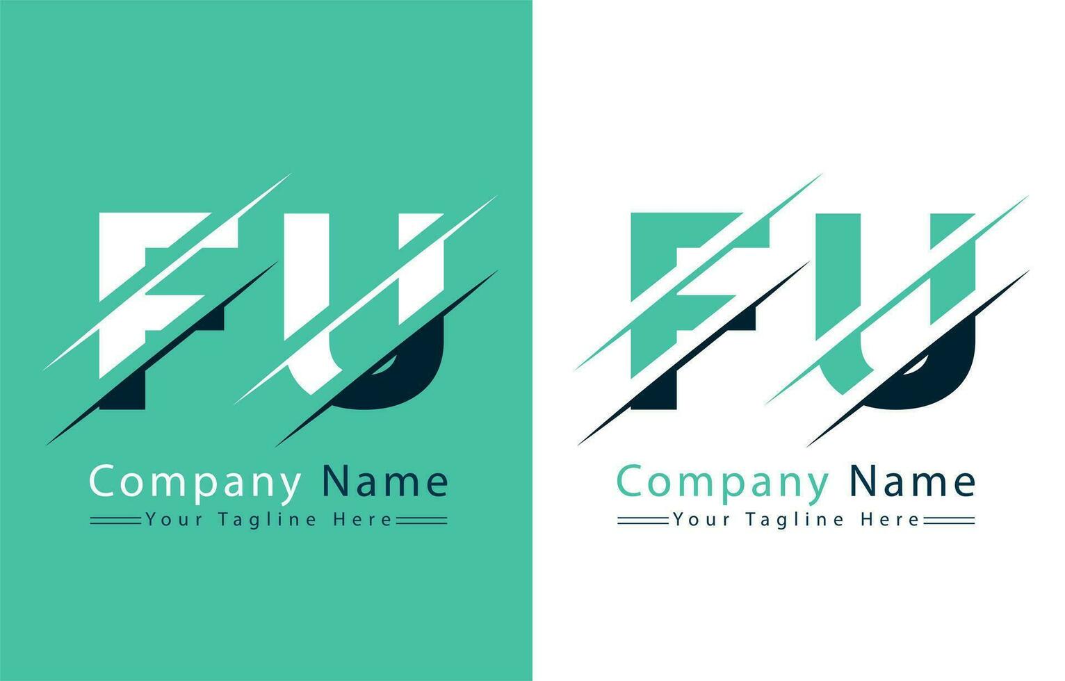 fu brief logo vector ontwerp concept elementen