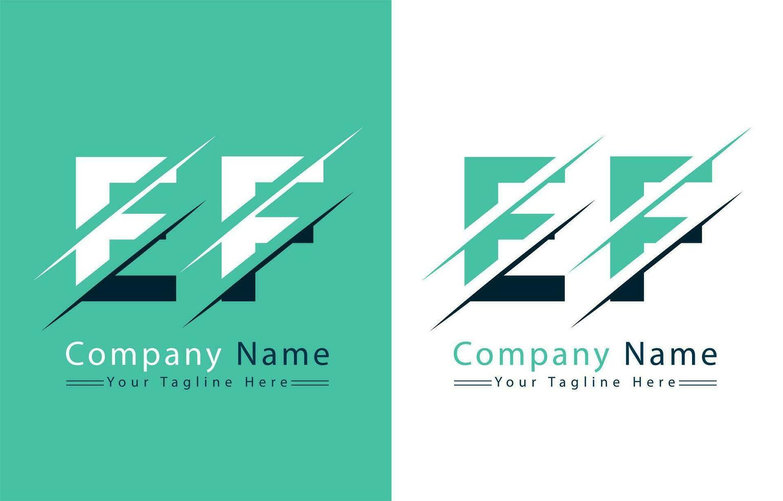 ef brief logo vector ontwerp concept elementen