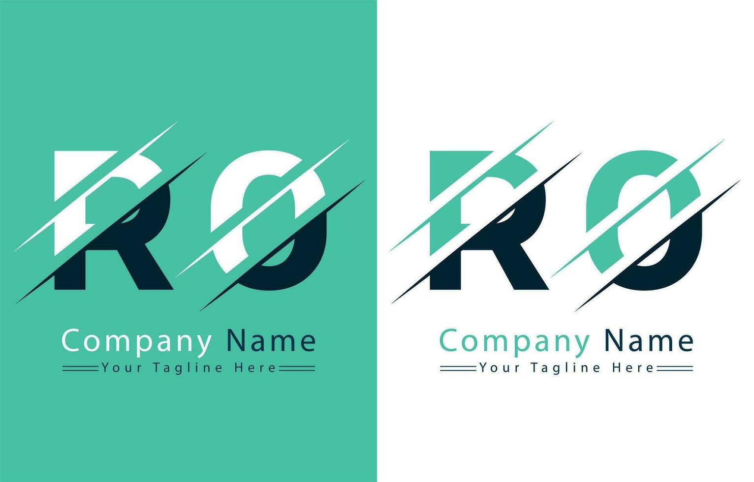 ro brief logo vector ontwerp sjabloon elementen