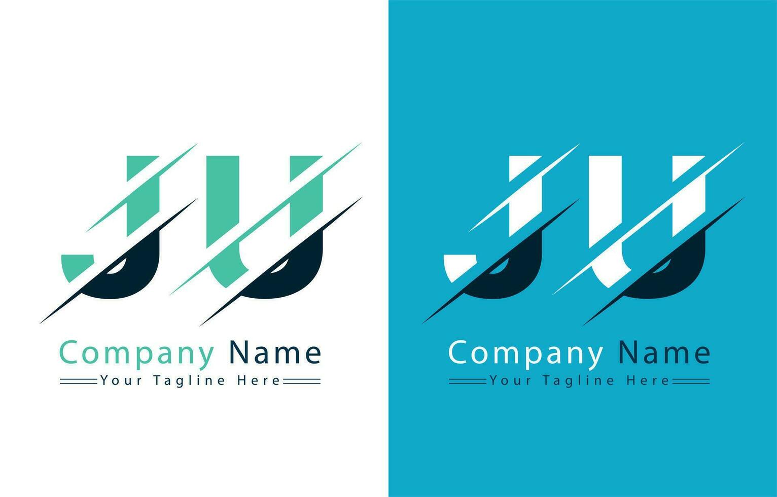 ju brief logo vector ontwerp sjabloon elementen