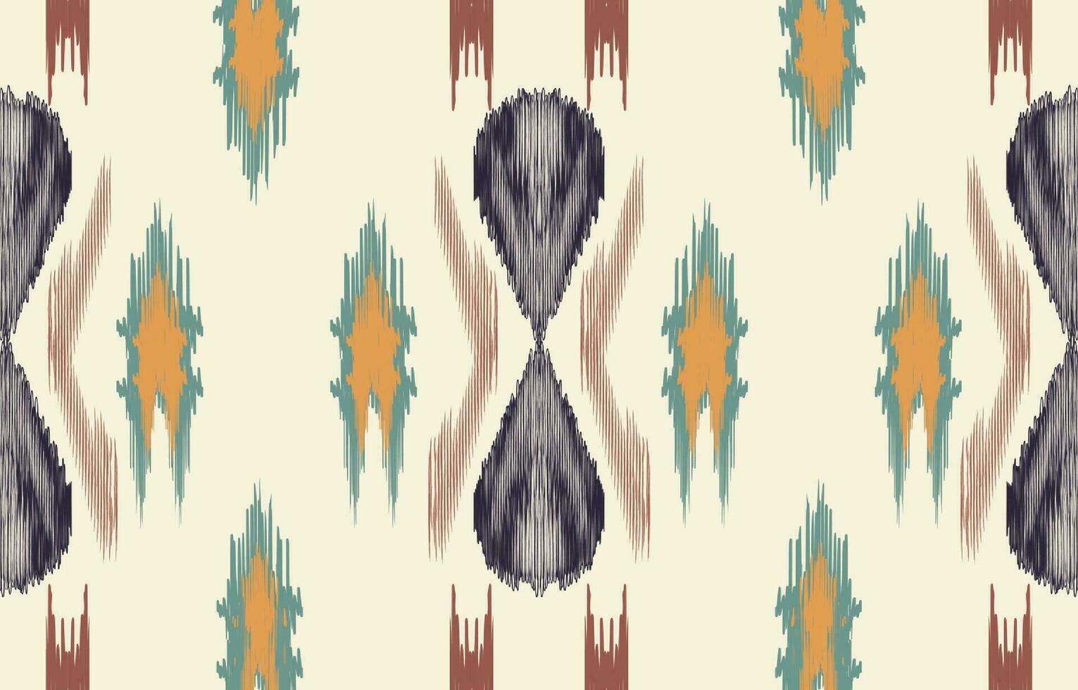 etnisch abstract ikat kunst. aztec ornament afdrukken. meetkundig etnisch patroon naadloos kleur oosters. ontwerp voor achtergrond ,gordijn, tapijt, behang, kleding, inpakken, batik, vector illustratie.