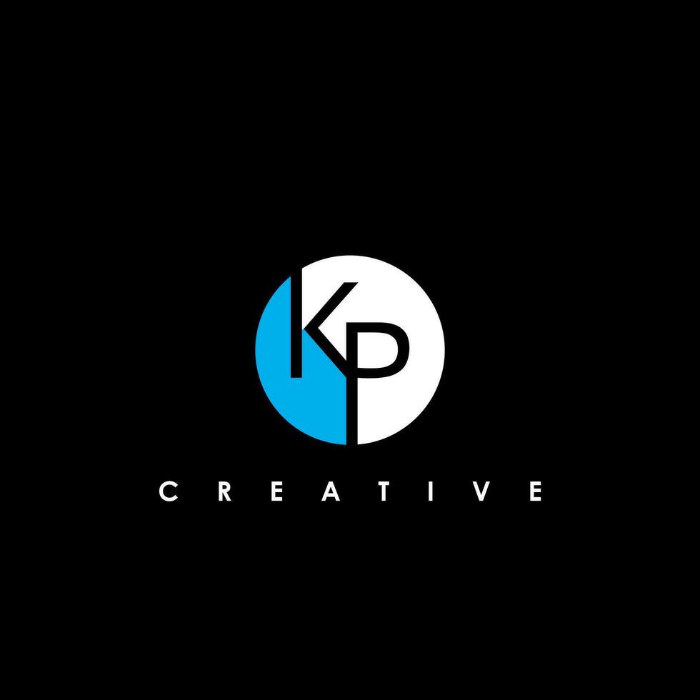 kp brief eerste logo ontwerp sjabloon vector illustratie