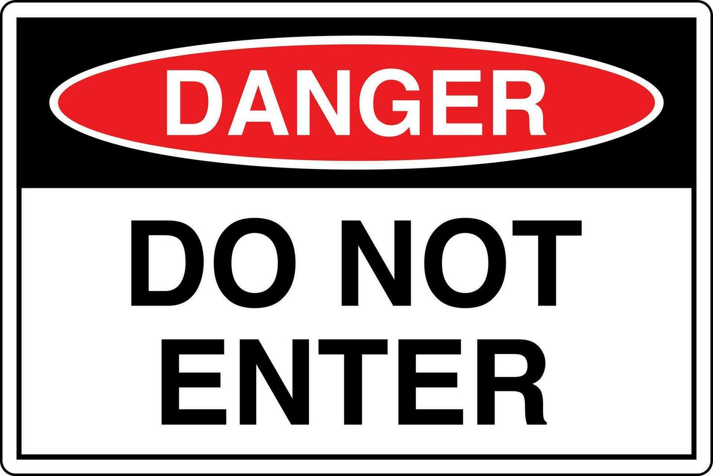 osha normen symbolen geregistreerd werkplaats veiligheid teken Gevaar voorzichtigheid waarschuwing Doen niet invoeren vector