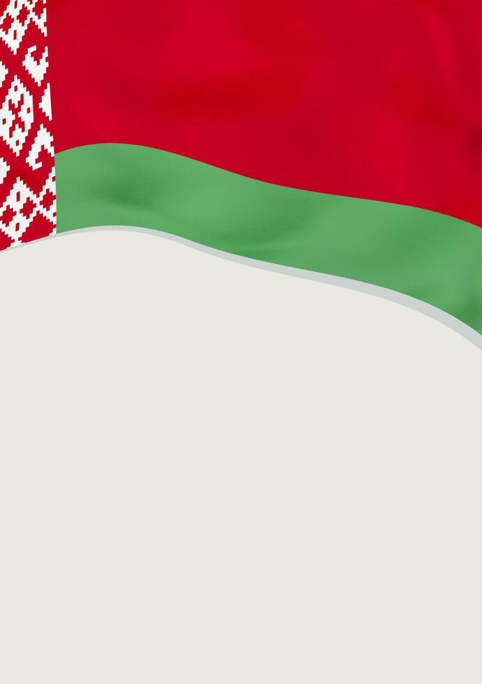 brochure ontwerp met vlag van wit-rusland. vector sjabloon.