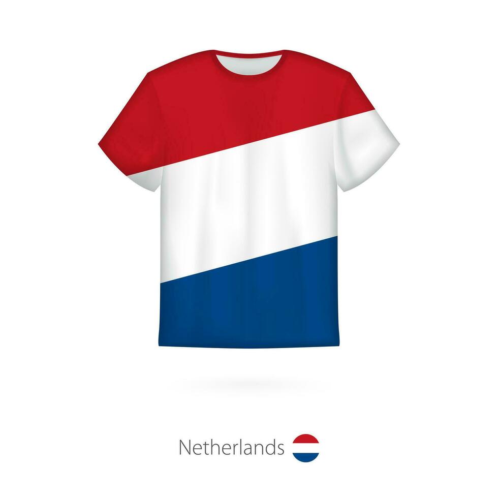 t-shirt ontwerp met vlag van nederland. vector