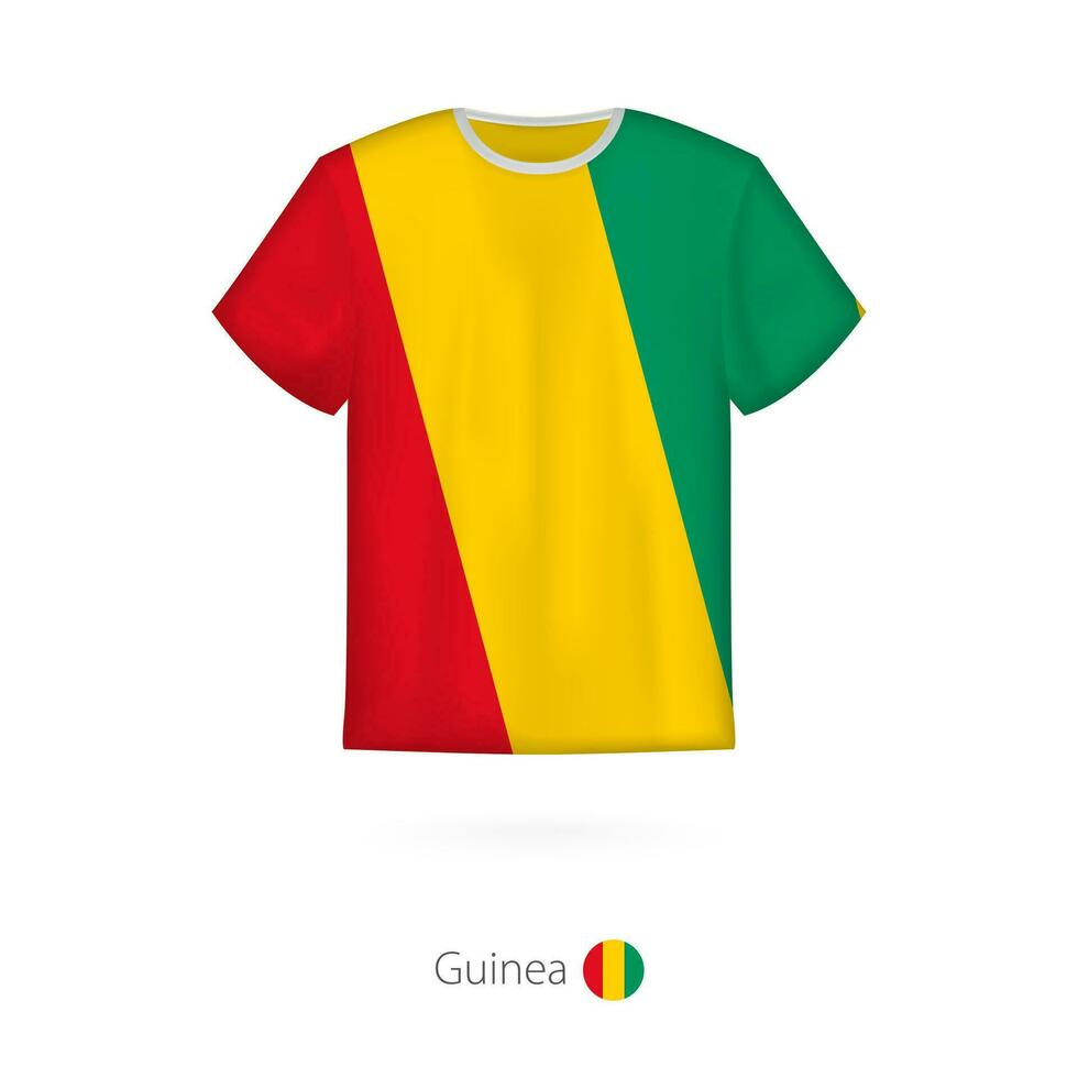 t-shirt ontwerp met vlag van Guinea. vector