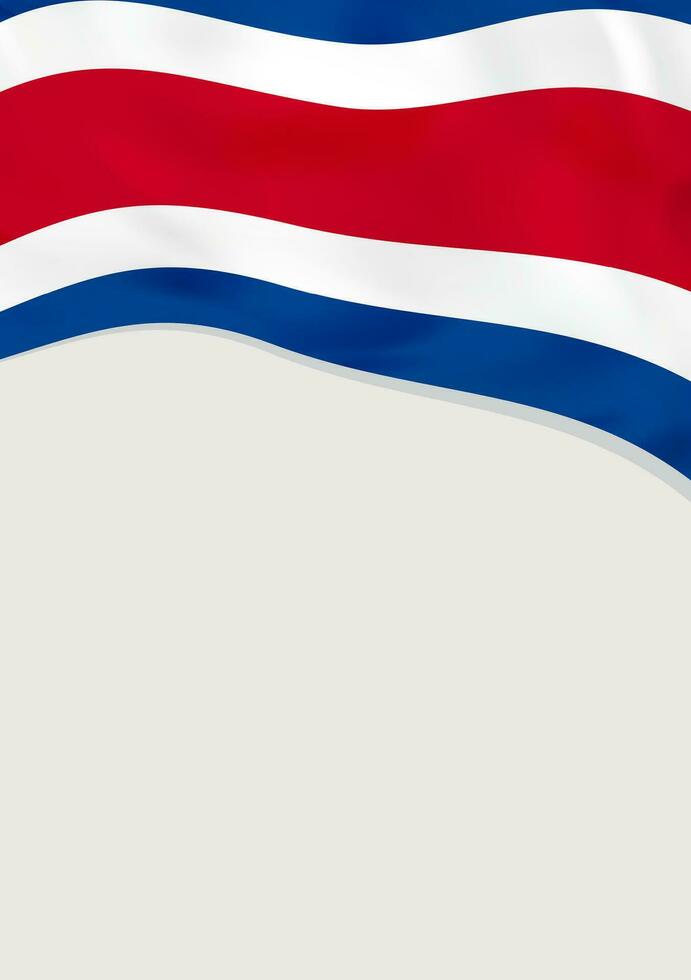 brochure ontwerp met vlag van costa rica. vector sjabloon.