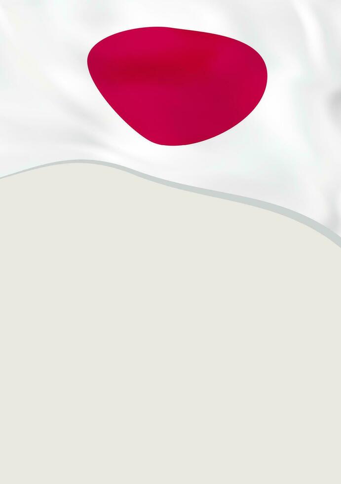 brochure ontwerp met vlag van Japan. vector sjabloon.