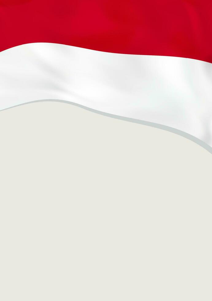 brochure ontwerp met vlag van Indonesië. vector sjabloon.