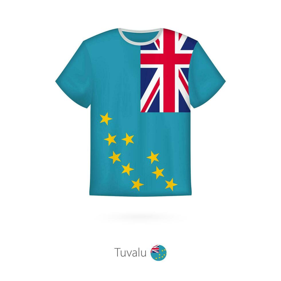 t-shirt ontwerp met vlag van tuvalu. vector