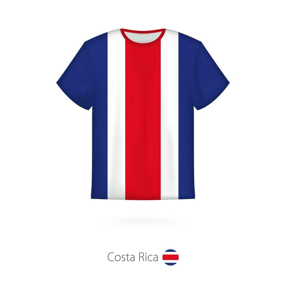 t-shirt ontwerp met vlag van costa rica. vector