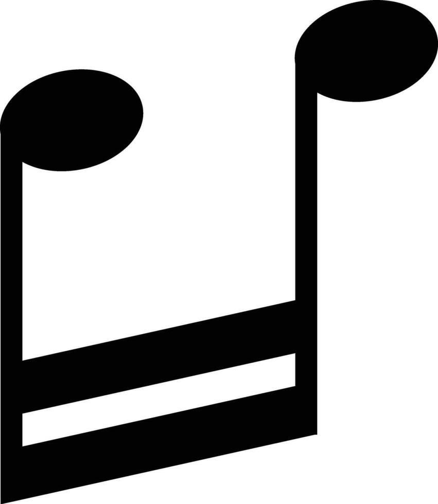 muziek- Notitie vlak icoon, muziek- sleutel symbool. lied bijt. geluid toon notities. musical sleutel silhouet teken vector