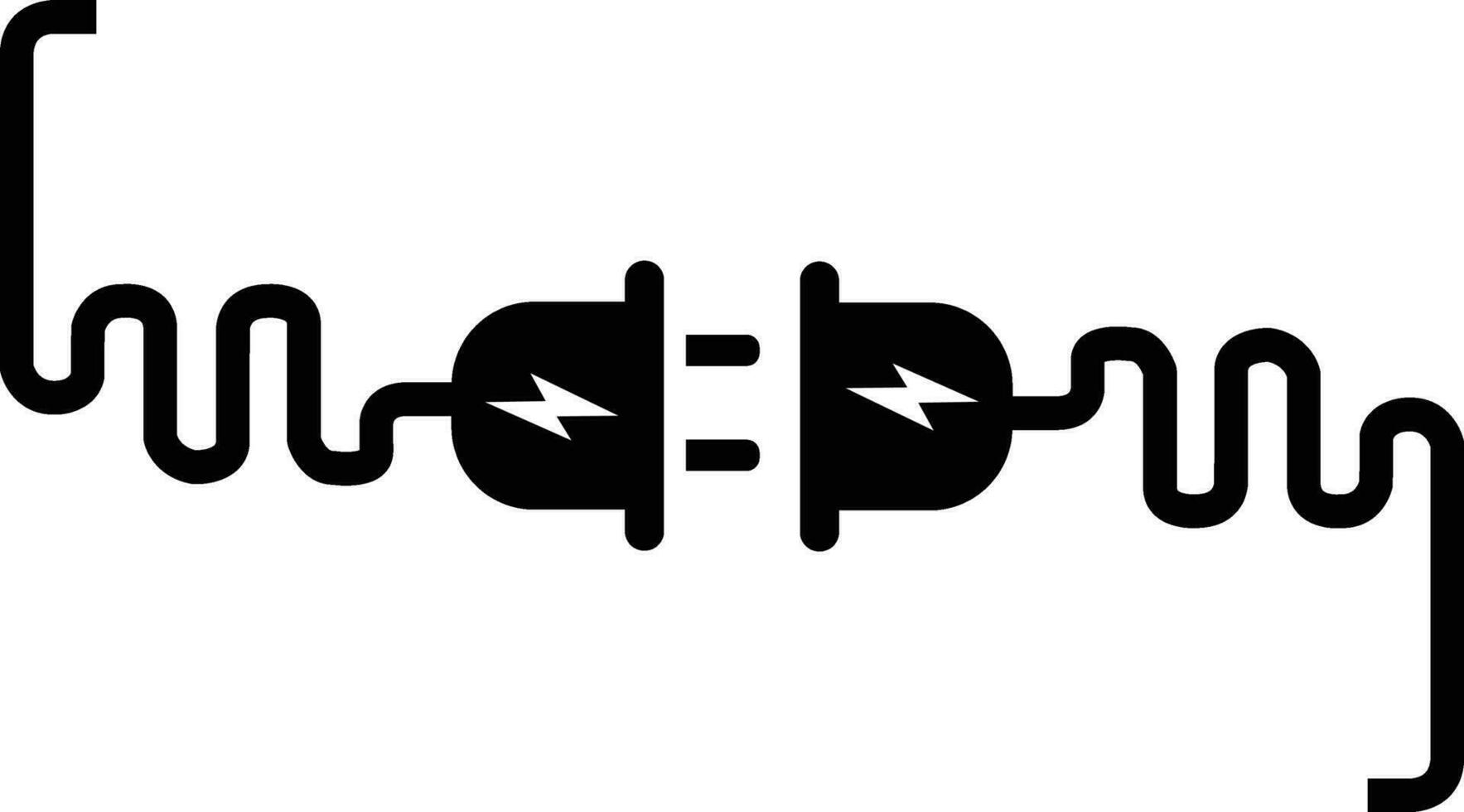 elektrisch plug icoon. elektriciteit en energie symbool. verbinding en verbroken verbinding concept. concept van 404 fout verbinding. stopcontact stopcontact losgekoppeld. draad, kabel van energie verbinding verbreken vector