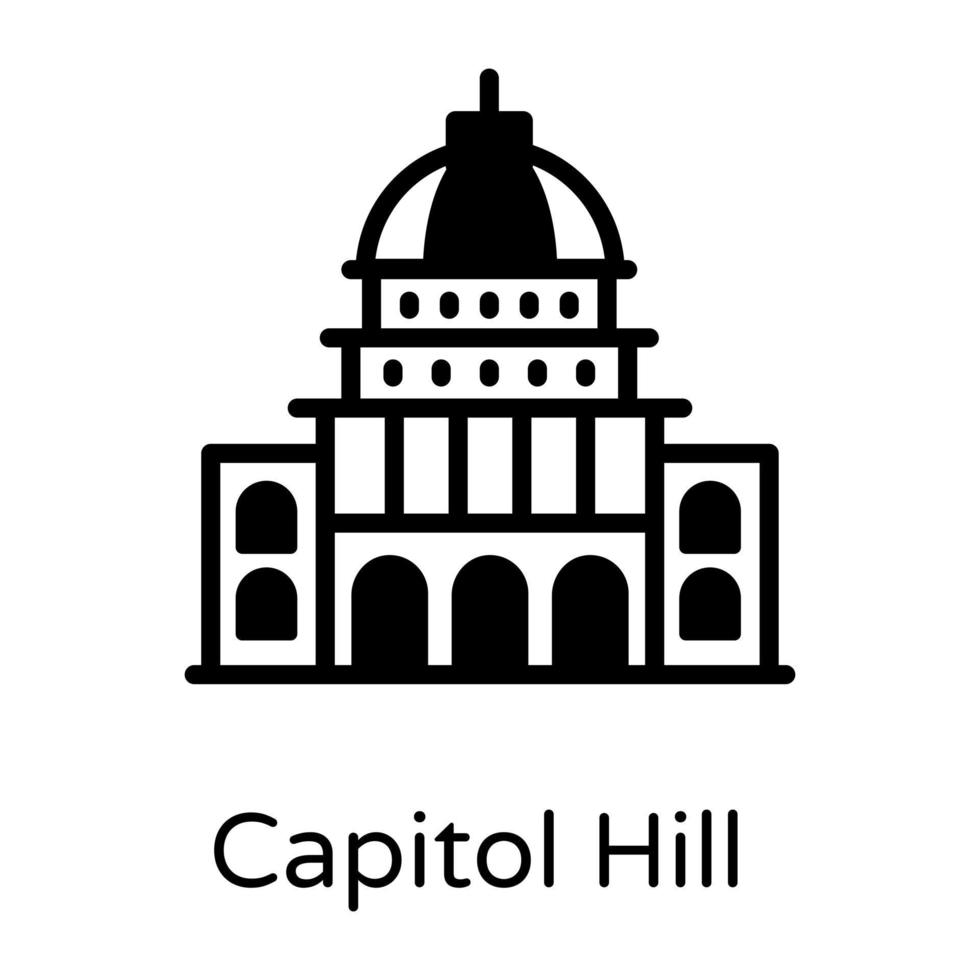mijlpaal van capitol hill vector