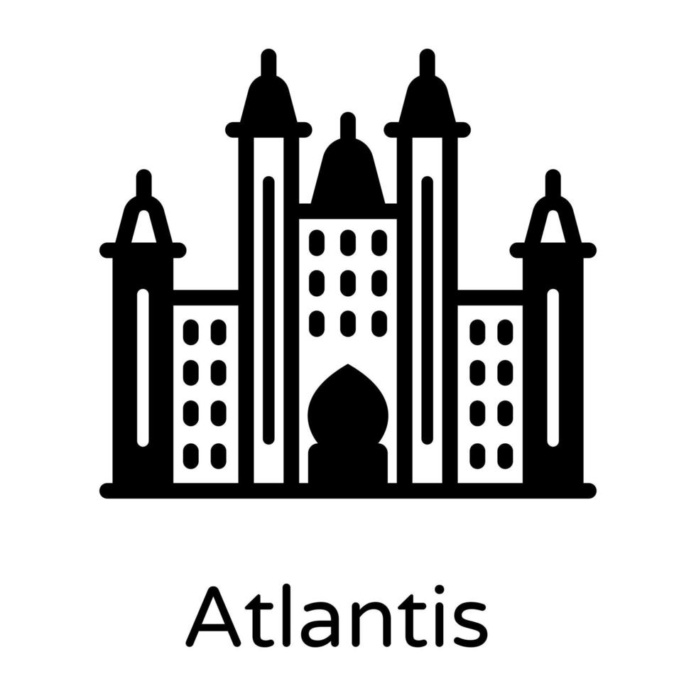 atlantis en gebouw vector