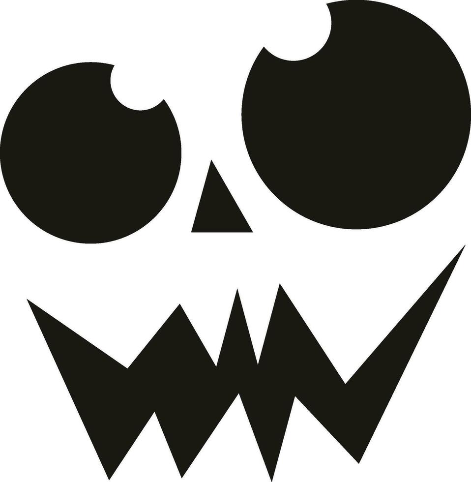 schattig spookachtig halloween pompoen gezichten vector