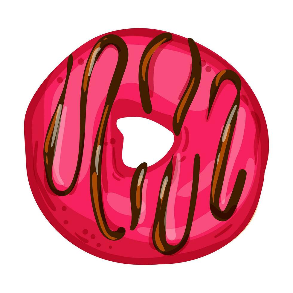 vector illustratie van helder en smakelijk donut