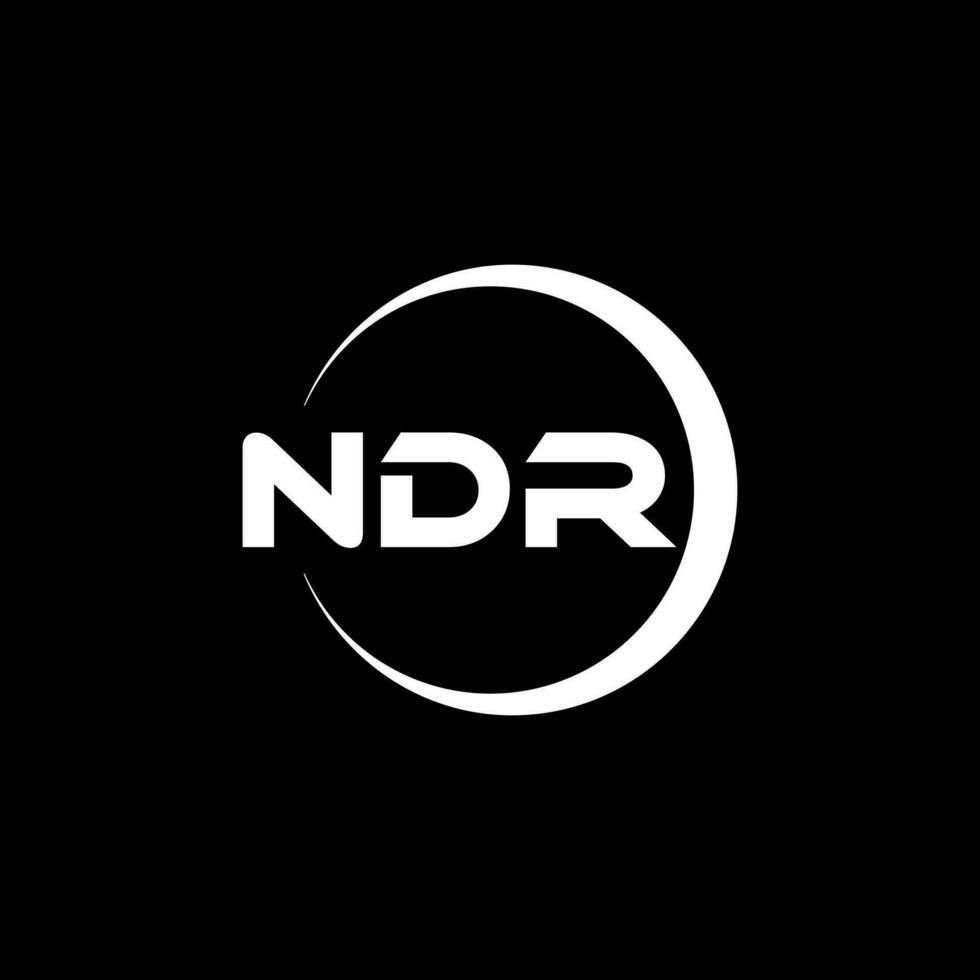 ndr brief logo ontwerp, inspiratie voor een uniek identiteit. modern elegantie en creatief ontwerp. watermerk uw succes met de opvallend deze logo. vector