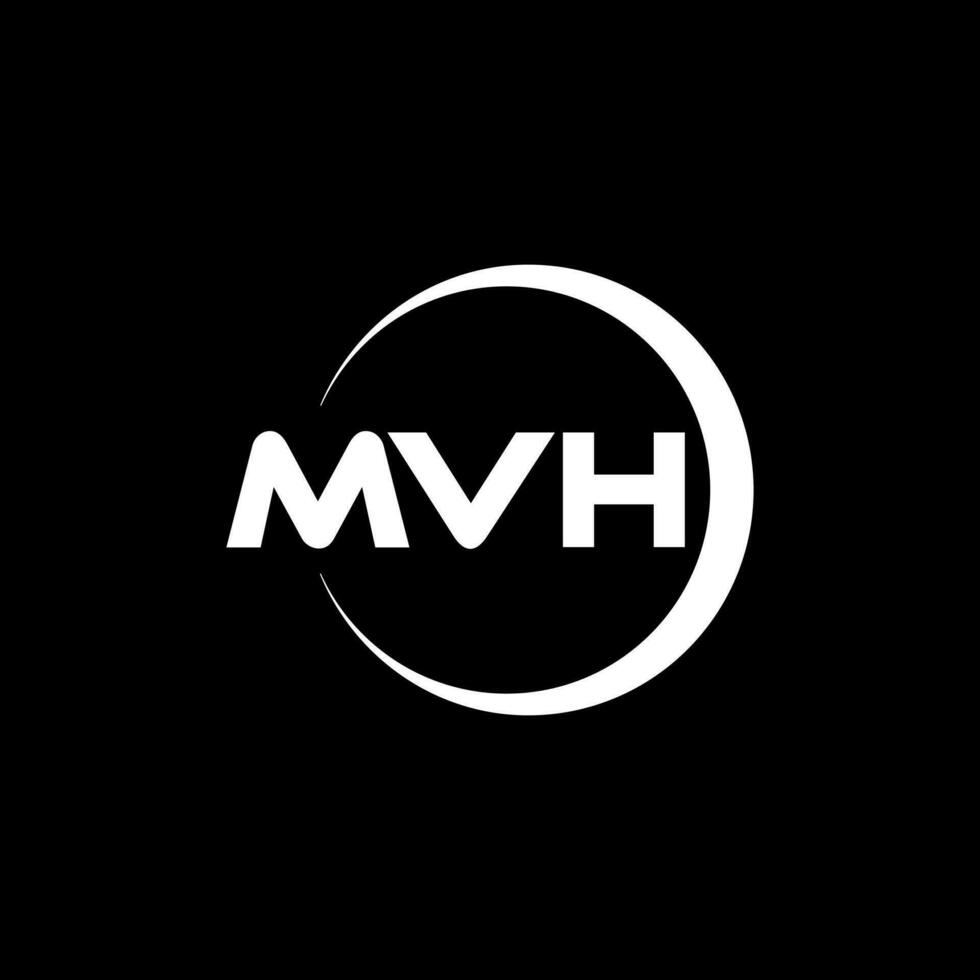 mvh brief logo ontwerp, inspiratie voor een uniek identiteit. modern elegantie en creatief ontwerp. watermerk uw succes met de opvallend deze logo. vector
