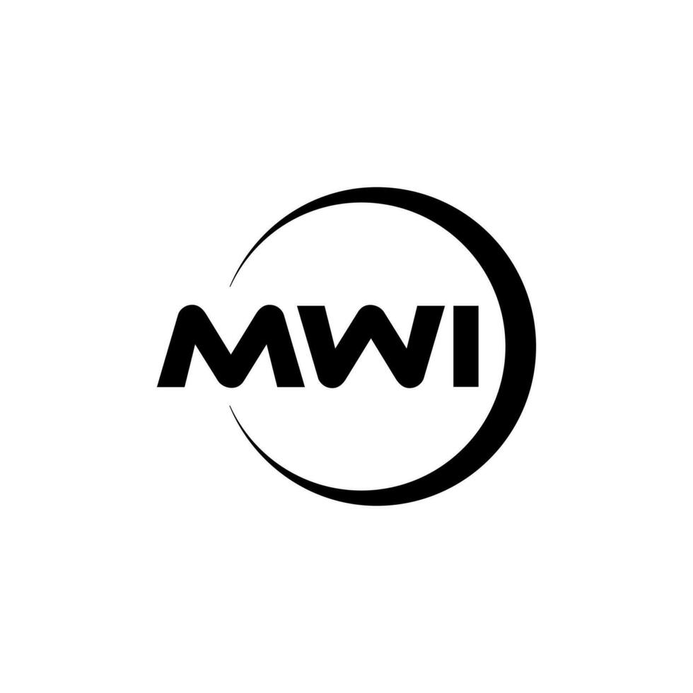 mwi brief logo ontwerp, inspiratie voor een uniek identiteit. modern elegantie en creatief ontwerp. watermerk uw succes met de opvallend deze logo. vector