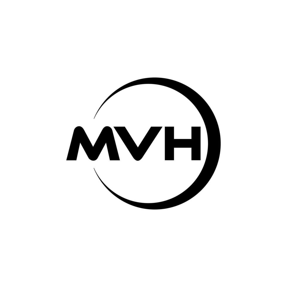 mvh brief logo ontwerp, inspiratie voor een uniek identiteit. modern elegantie en creatief ontwerp. watermerk uw succes met de opvallend deze logo. vector