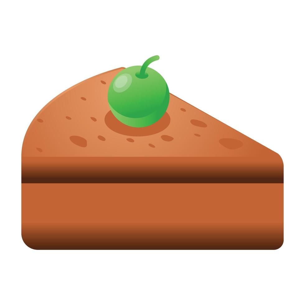 plakje zoete cake vector