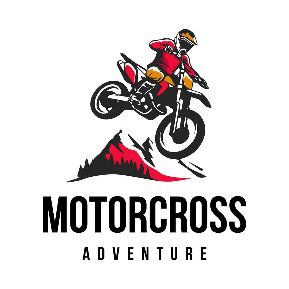 motorcross logo ontwerp vector sjabloon.