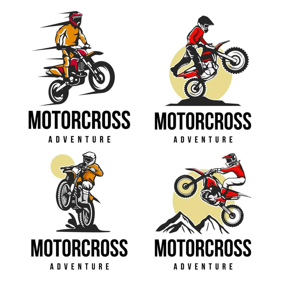 motorcross logo ontwerp vector sjabloon.