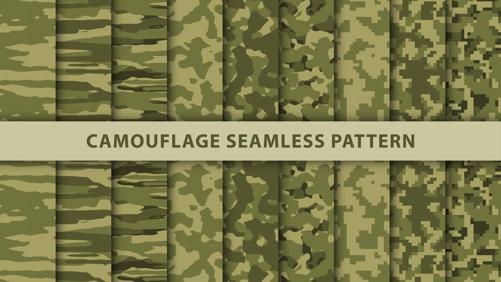 leger en leger camouflage naadloos patroon vector