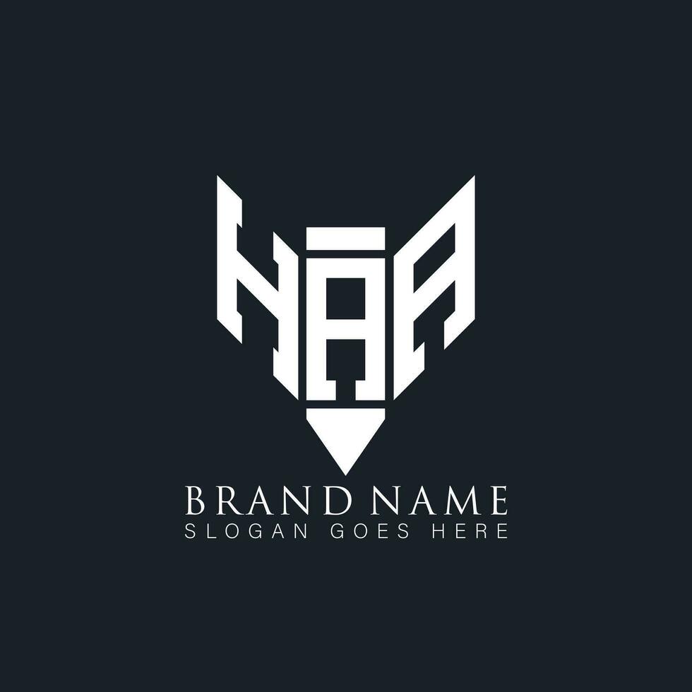 haha brief logo. haha creatief monogram initialen brief logo concept. haha uniek modern vlak abstract vector brief logo ontwerp.